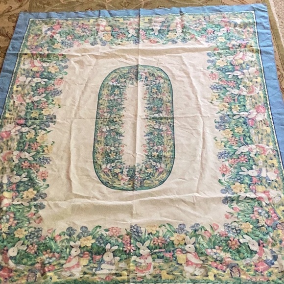 ⚜️  Vintage 1980’s Tablecloth Benetello CROSCILL MUTED 70" - Picture 12 of 16